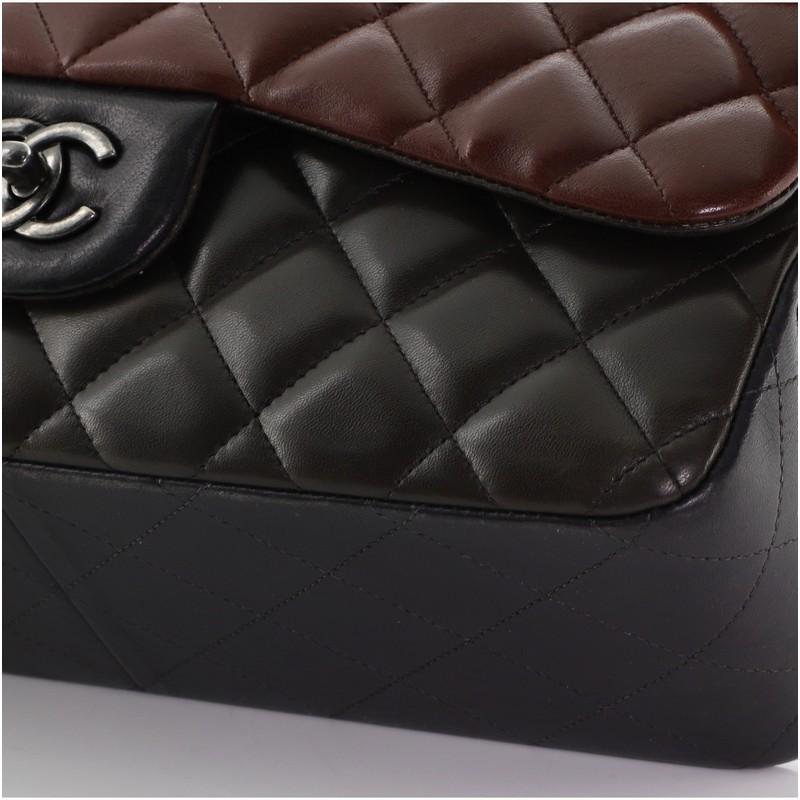 ChanelTricolor Classic Double Flap Bag Quilted Lambskin Jumbo 1