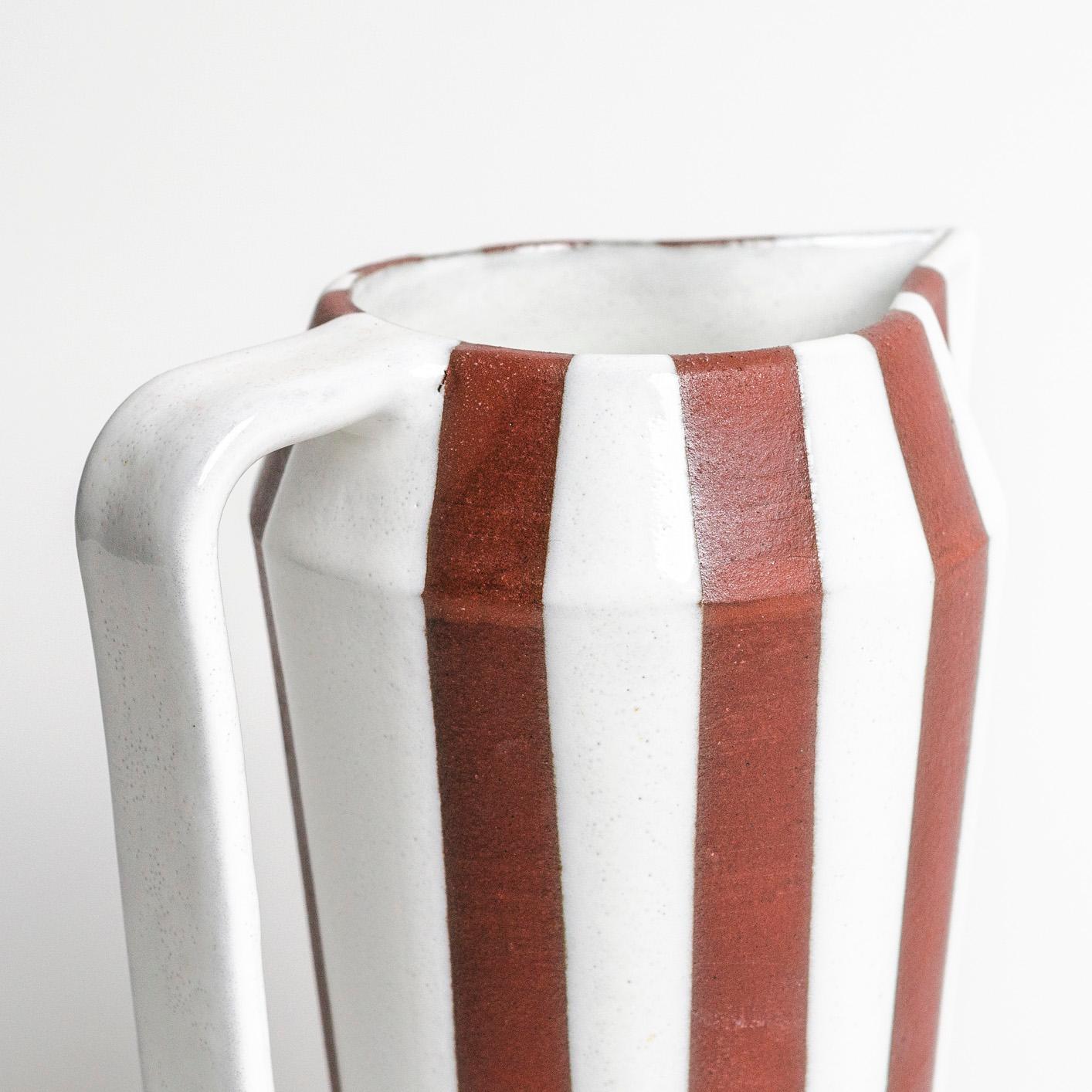 Chamfered Chanfro Striped Pitcher For Sale