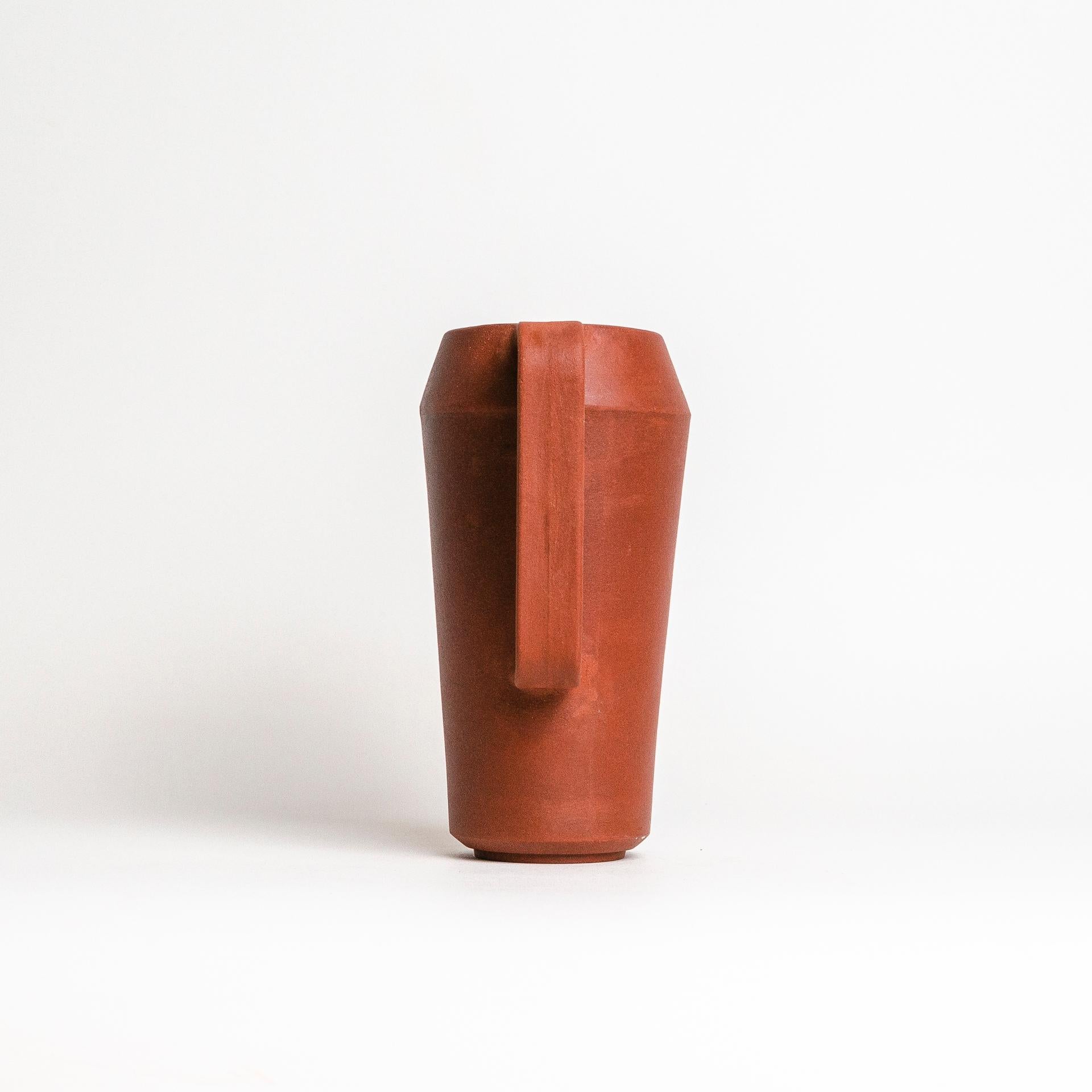 Brazilian Chanfro Terracotta Pitcher For Sale