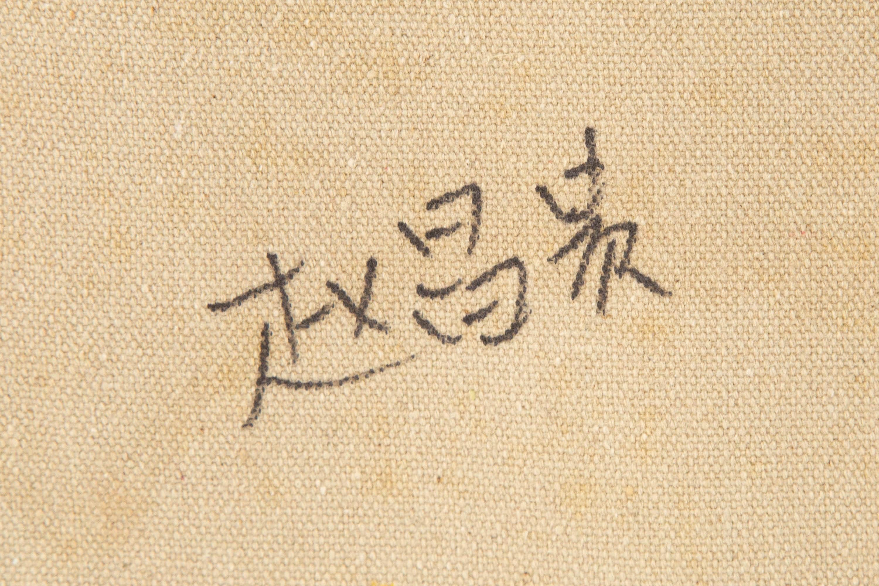 Changgui Zhao Floral Original Oil On Canvas 