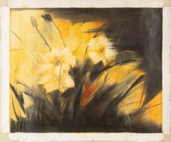 Changgui Zhao Floral Original Oil On Canvas "Daffodils"