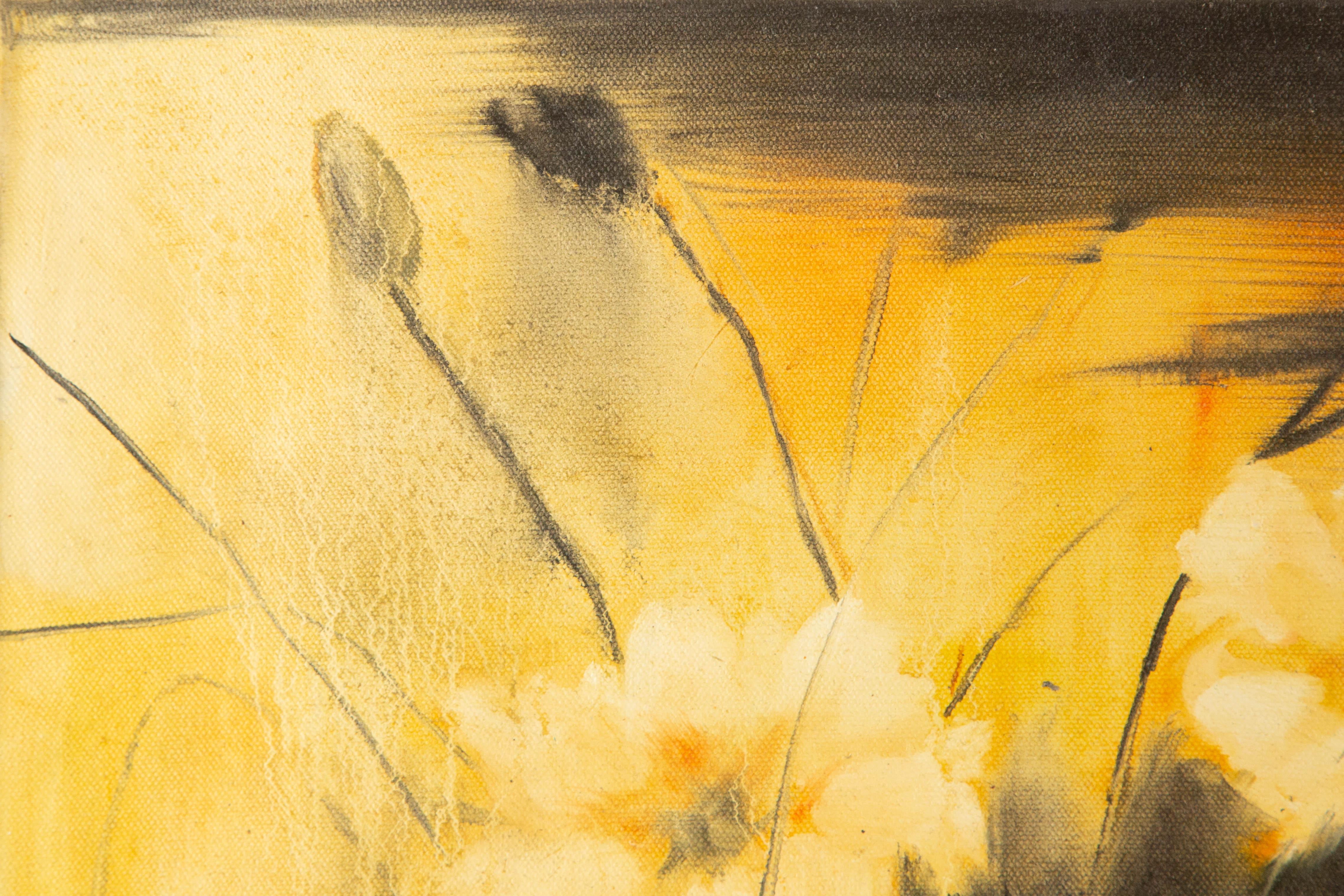 Changgui Zhao Floral Original Oil On Canvas 