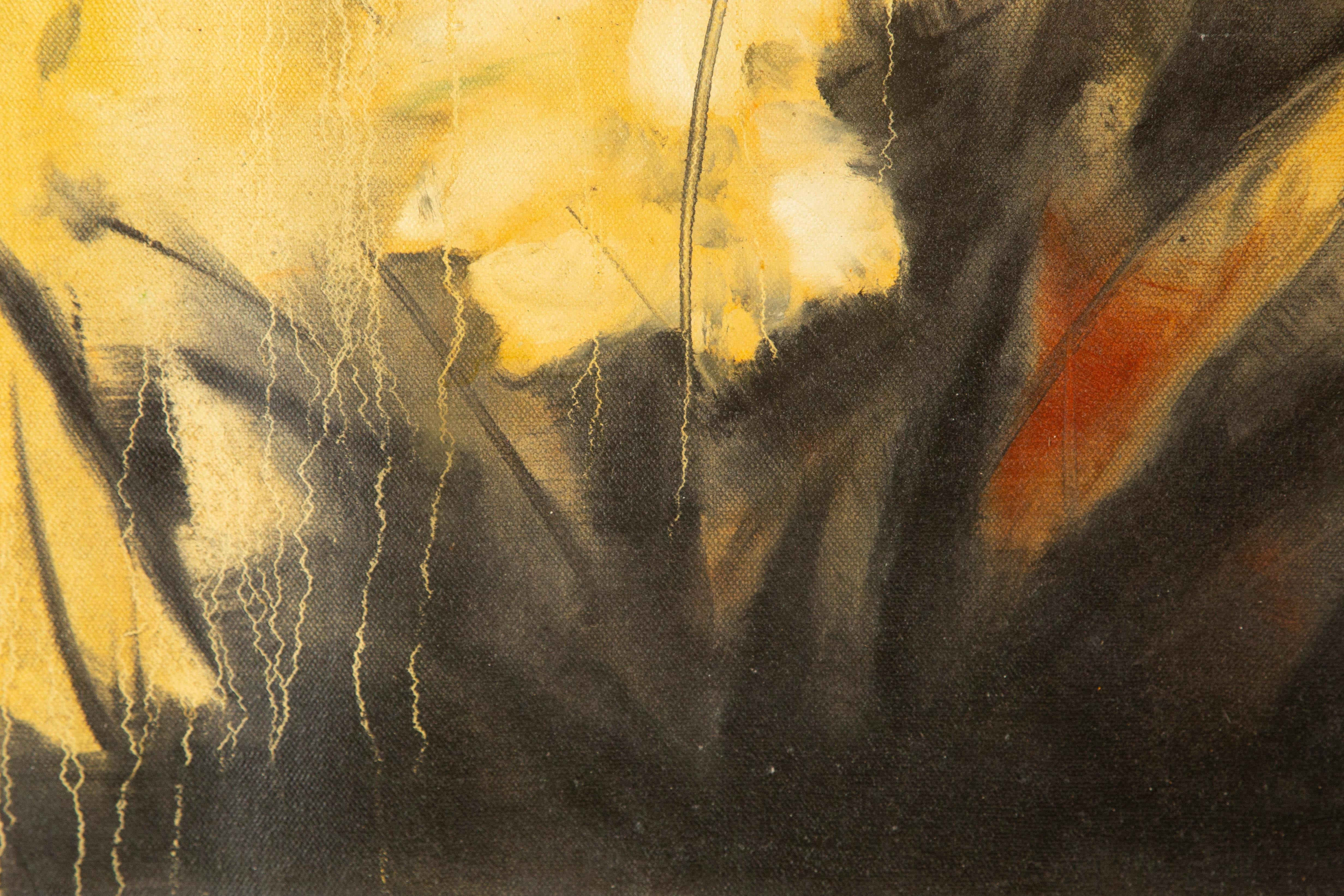 Changgui Zhao Floral Original Oil On Canvas 