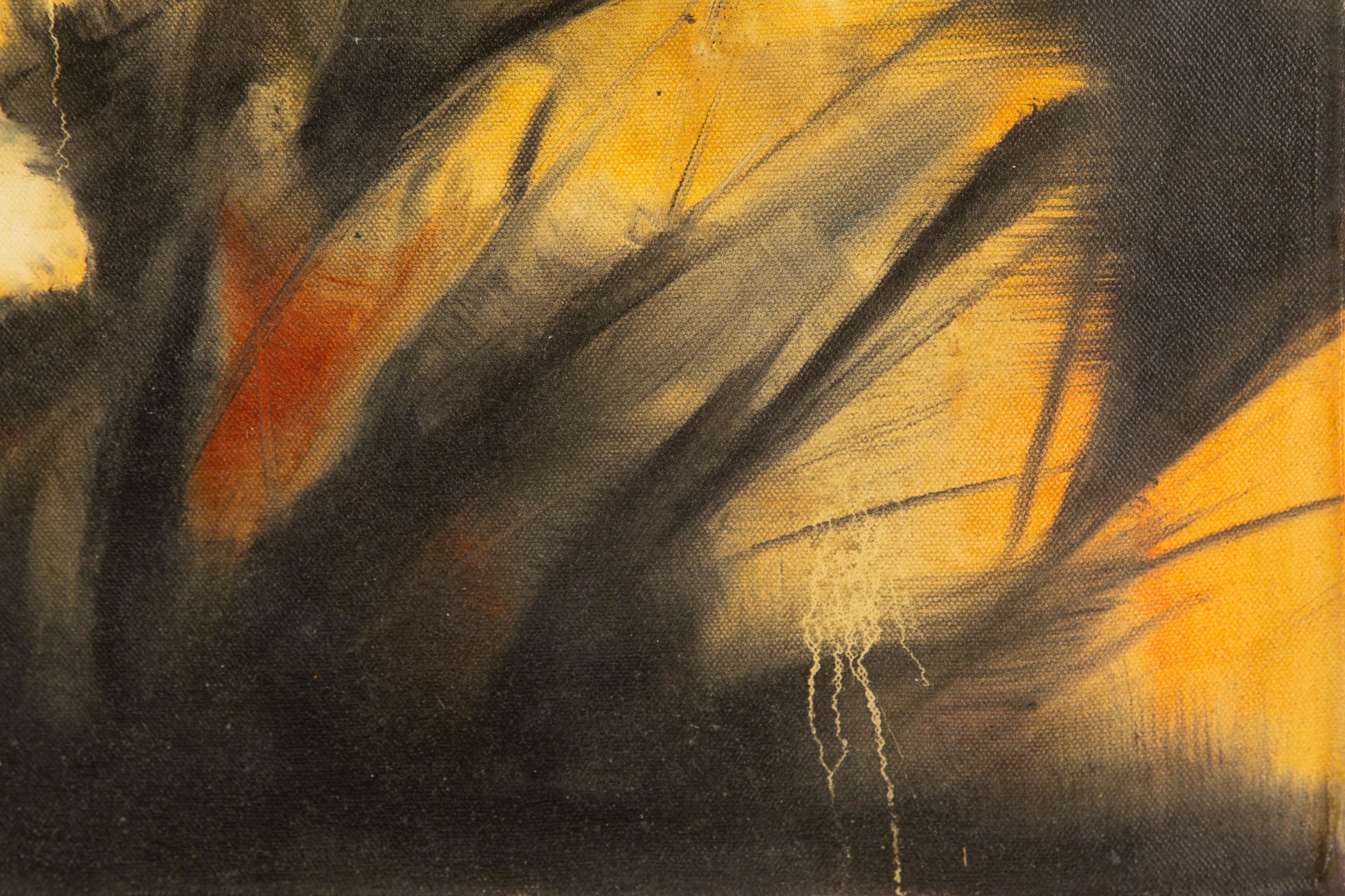 Changgui Zhao Floral Original Oil On Canvas 