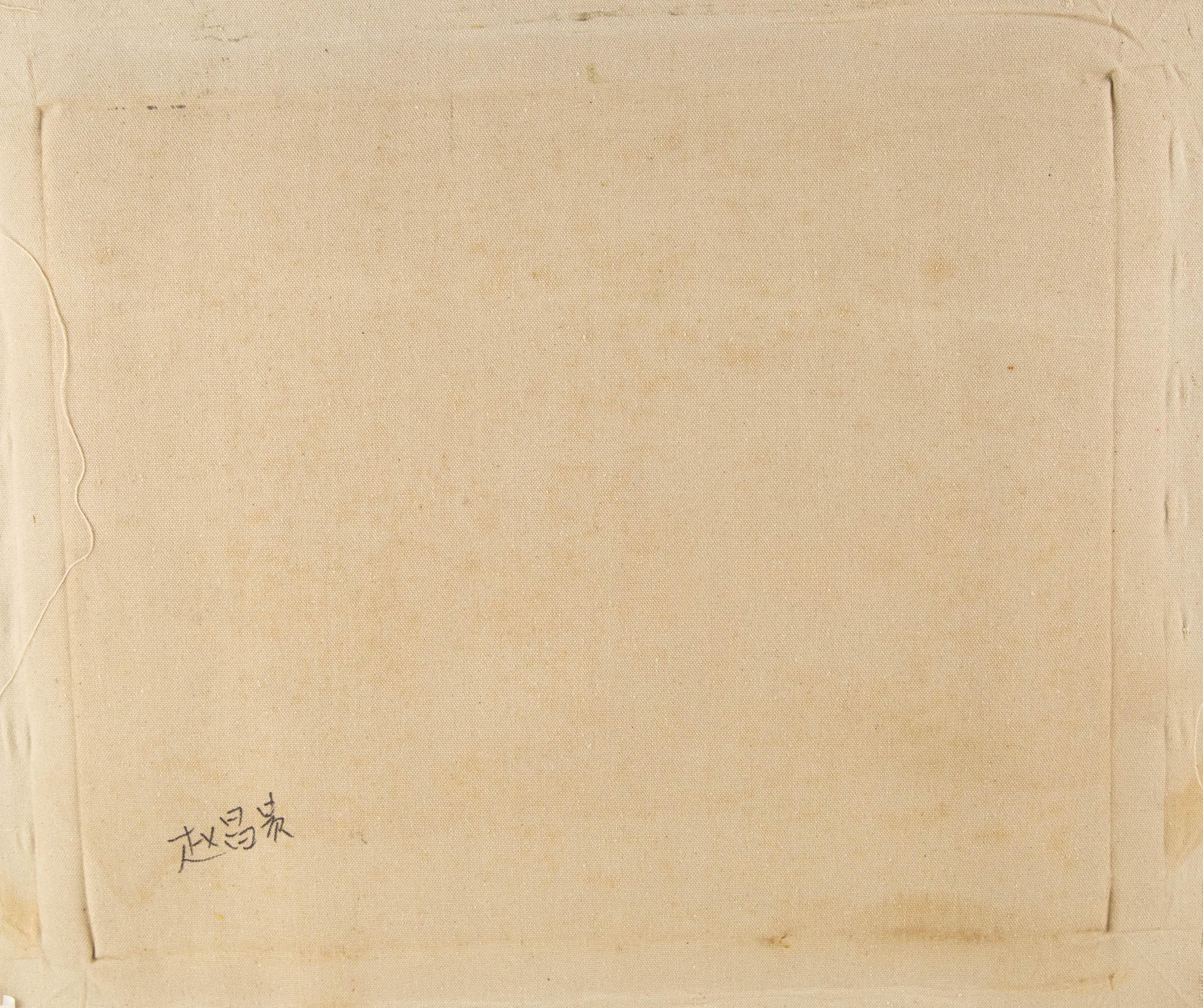 Changgui Zhao Floral Original Oil On Canvas 