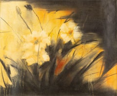 Changgui Zhao Floral Original Oil On Canvas "Daffodils"