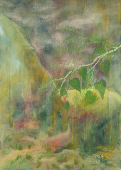 Changgui Zhao Paesaggio Olio originale su tela "Velo di primavera"