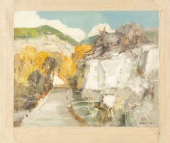 Changmin Yu Landscape Original Oil On Canvas "Reflection"