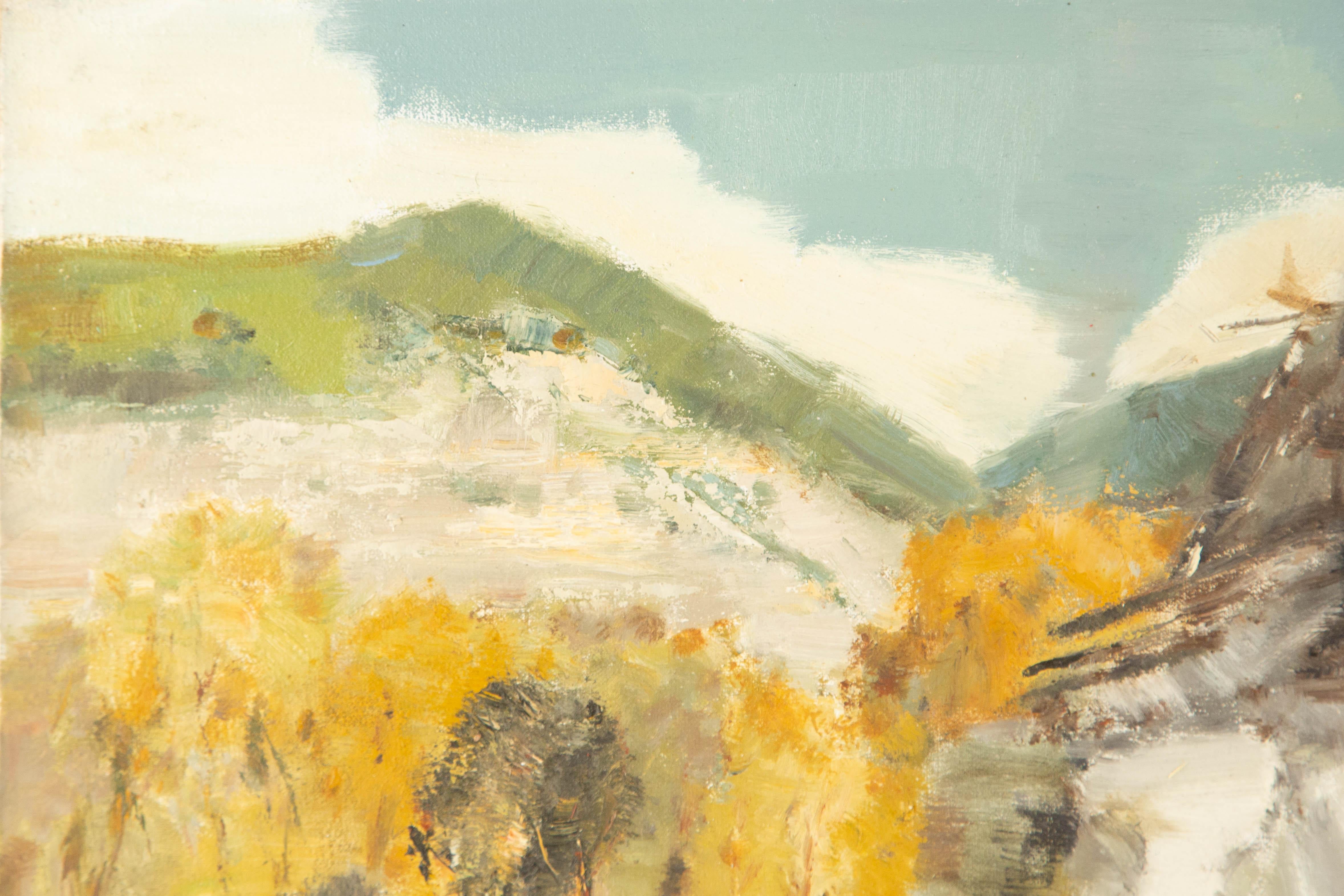 Changmin Yu Landscape Original Oil On Canvas 