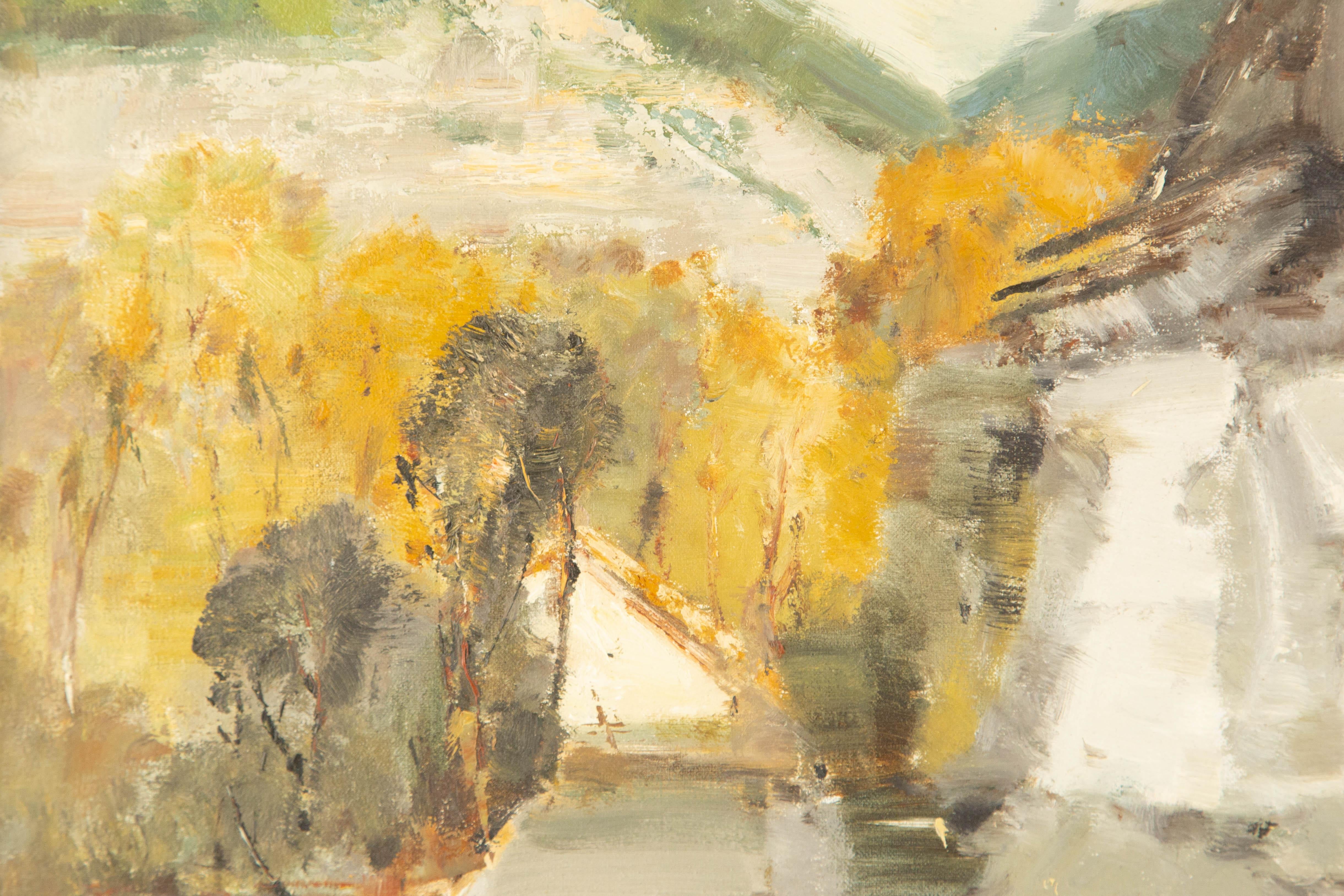 Changmin Yu Landscape Original Oil On Canvas 