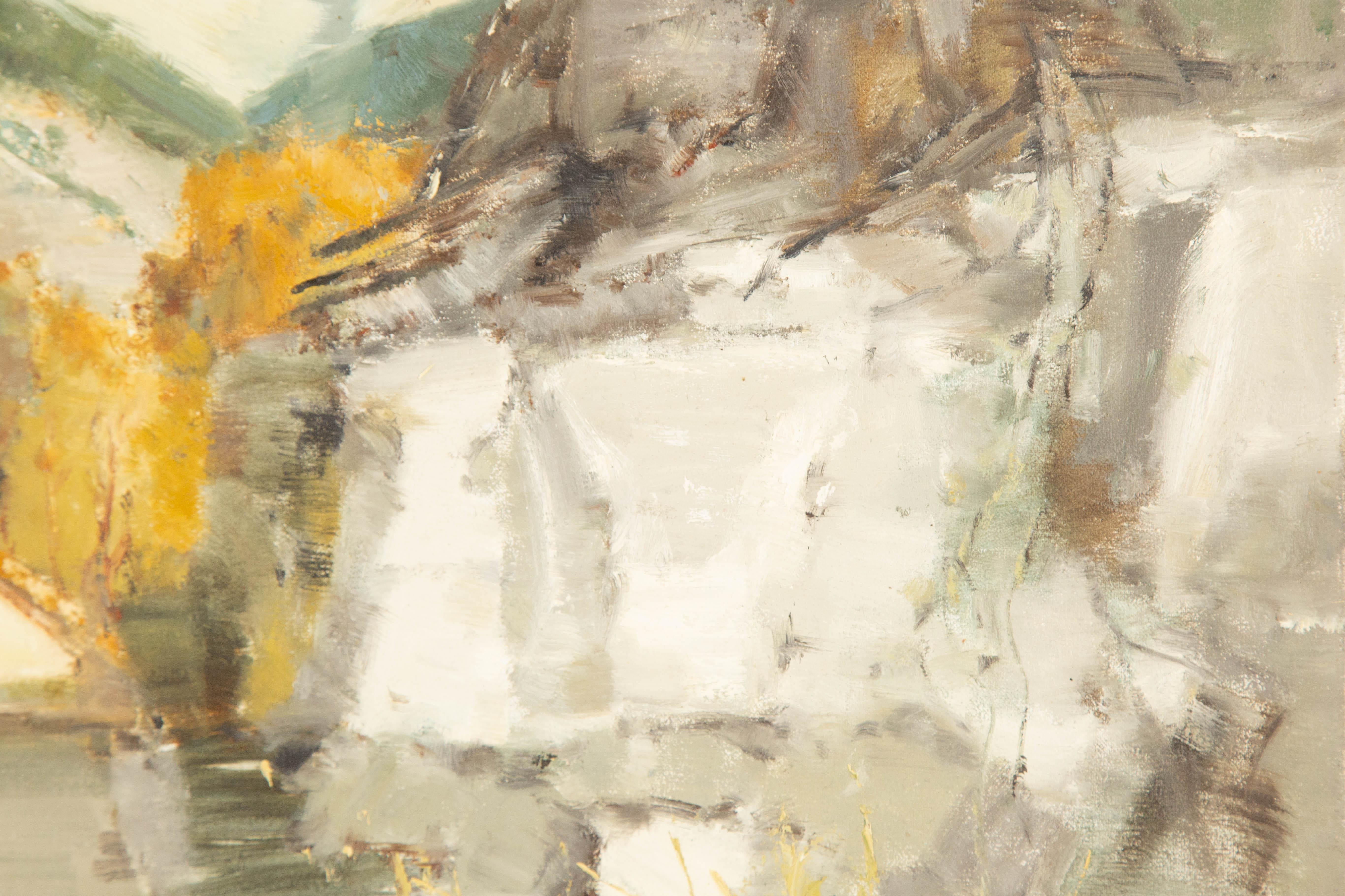 Changmin Yu Landscape Original Oil On Canvas 