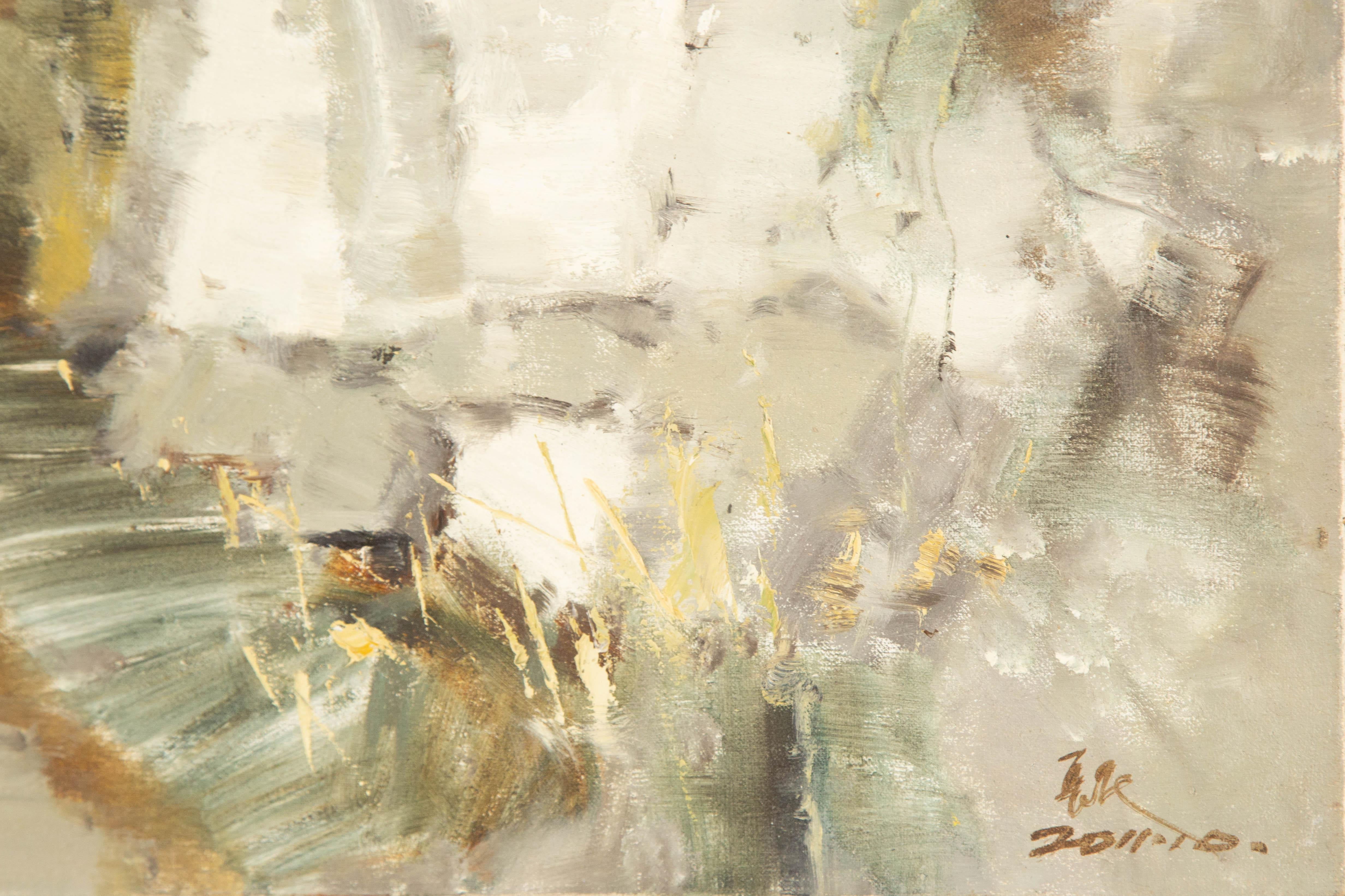 Changmin Yu Landscape Original Oil On Canvas 