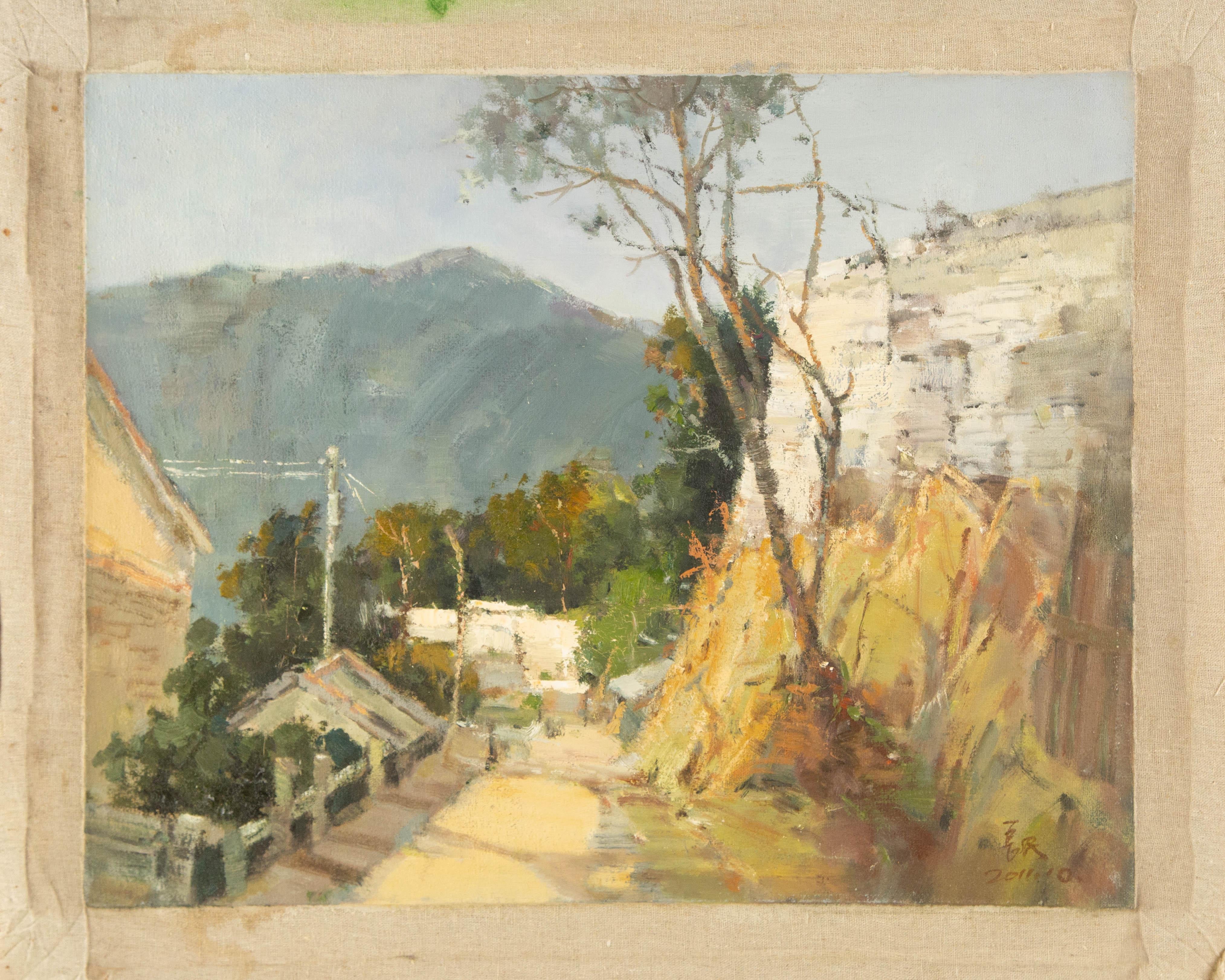 Changmin Yu Landscape Original Oil On Canvas 