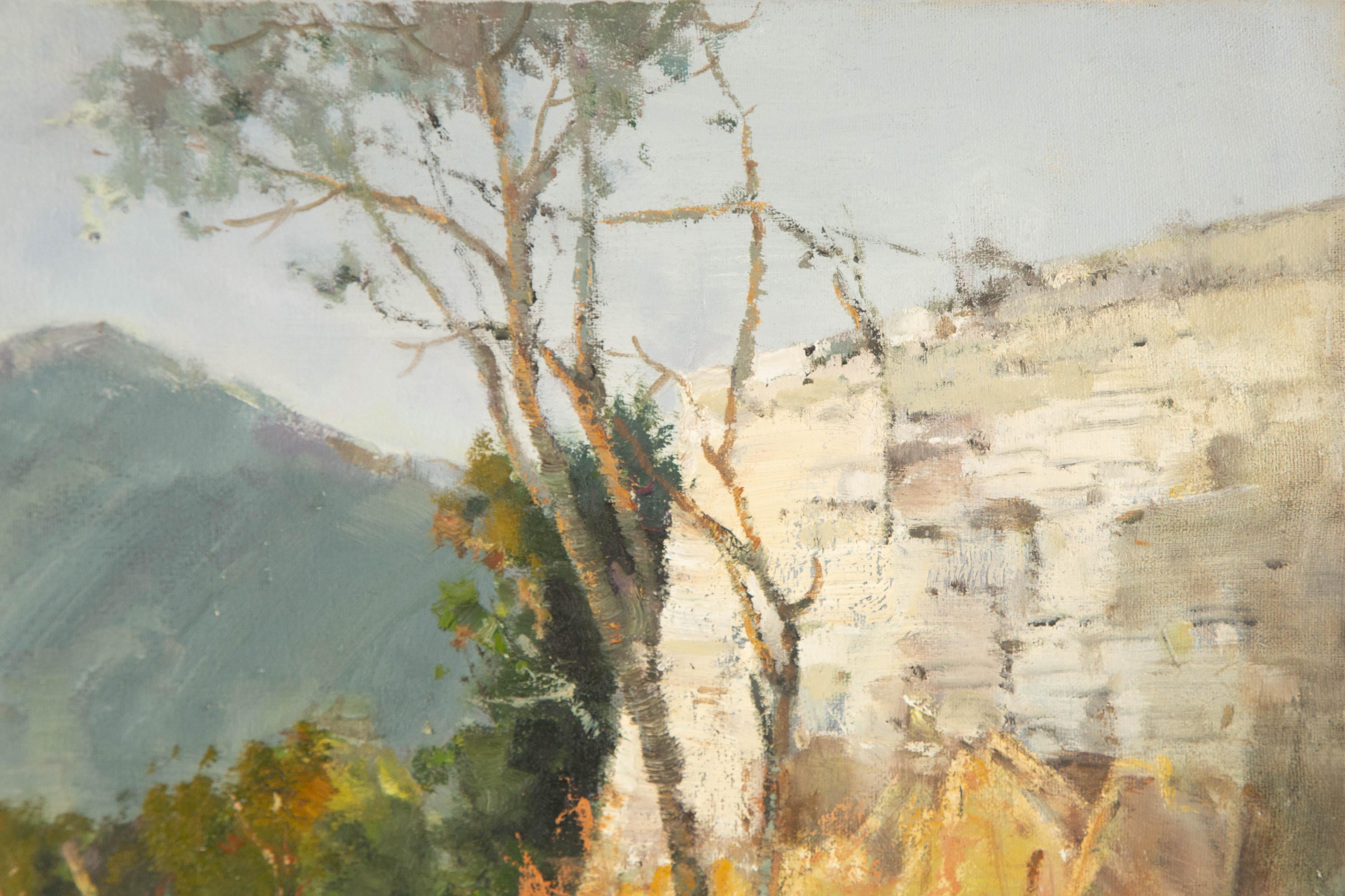 Changmin Yu Landscape Original Oil On Canvas 