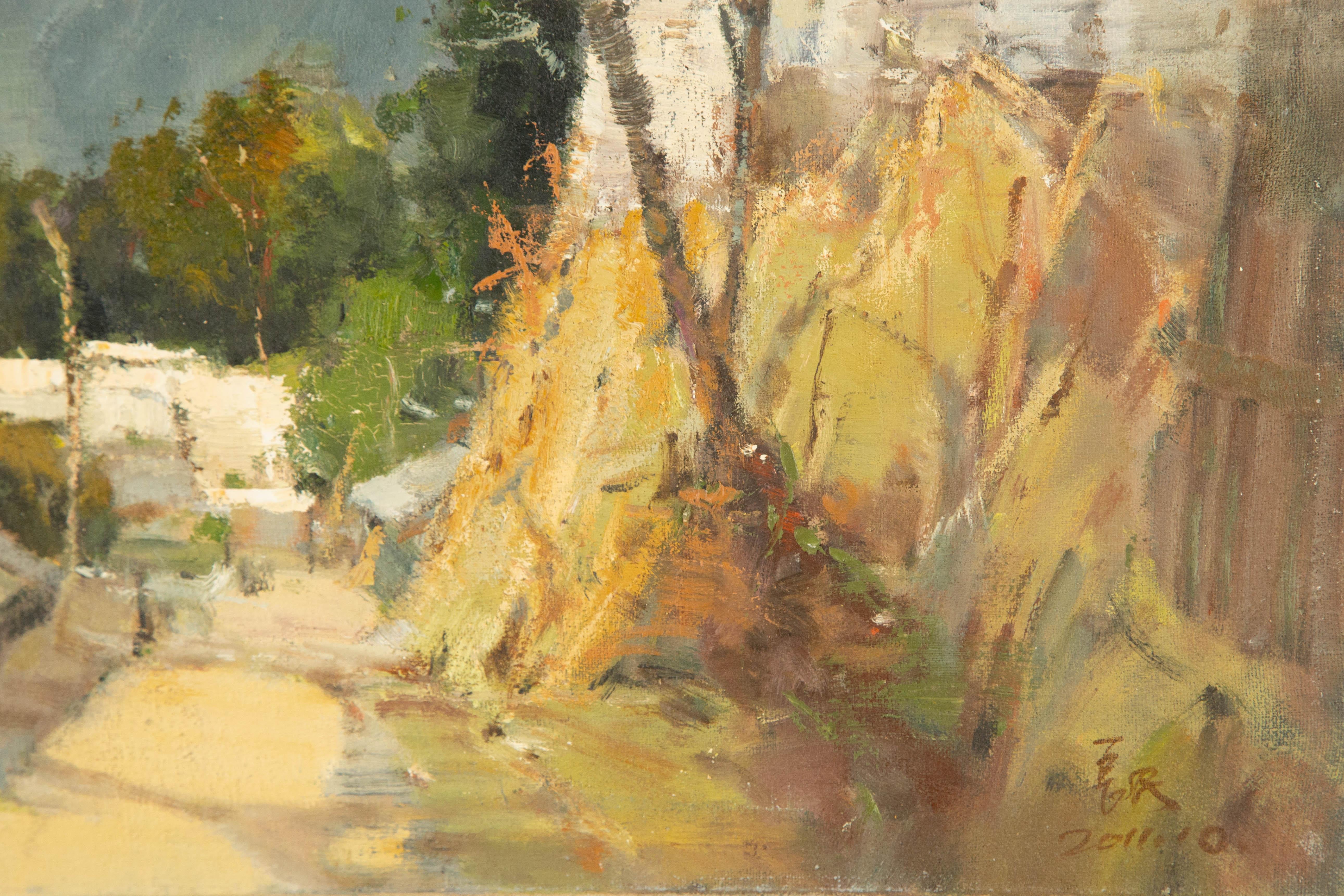 Changmin Yu Landscape Original Oil On Canvas 