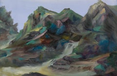 Chanjun Zheng Paesaggio Olio originale su tela "Colore sulla montagna"