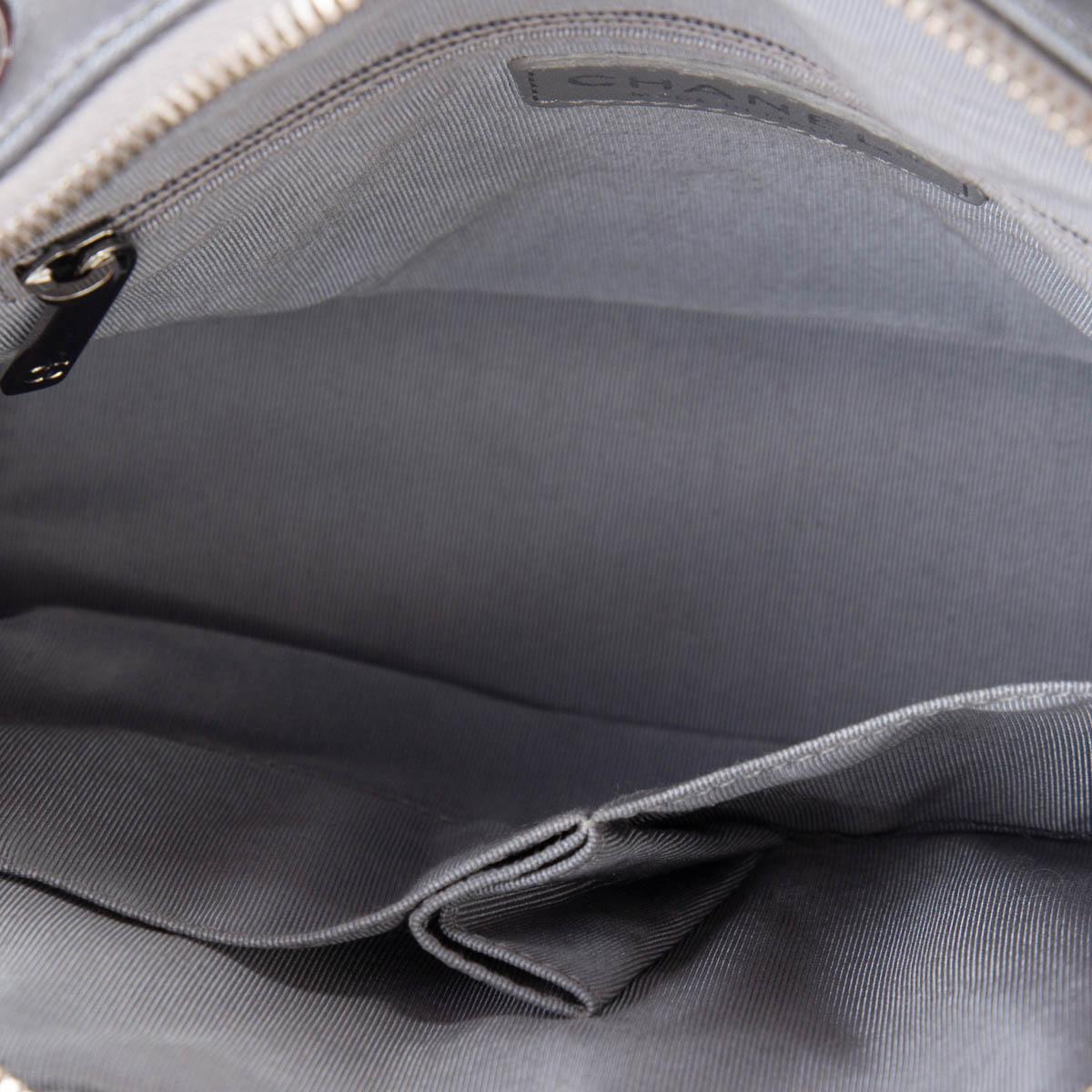 Gray CHANLE grey leather 2014 ART CAMERA Shoulder Bag 14S For Sale