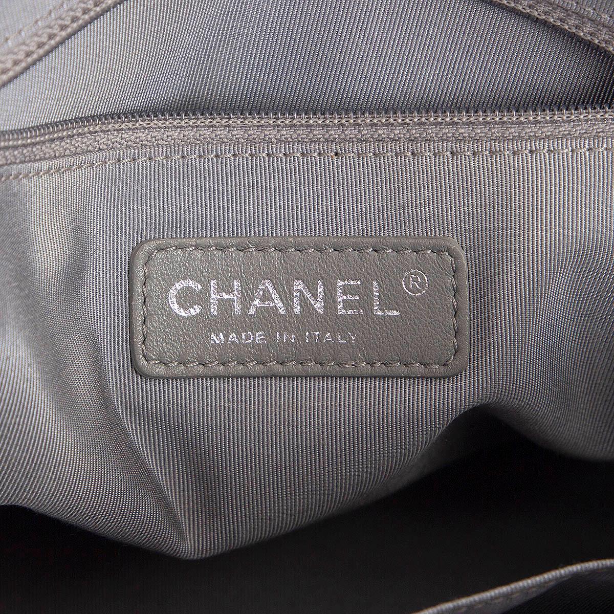 Women's CHANLE grey leather 2014 ART CAMERA Shoulder Bag 14S For Sale