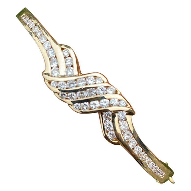 Channel 1.30 Carat Diamond Bracelet For Sale