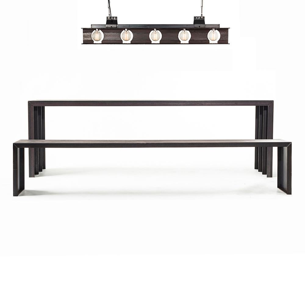 Industrial 'Channel Bench' by Basile Built - Limited Edition  For Sale