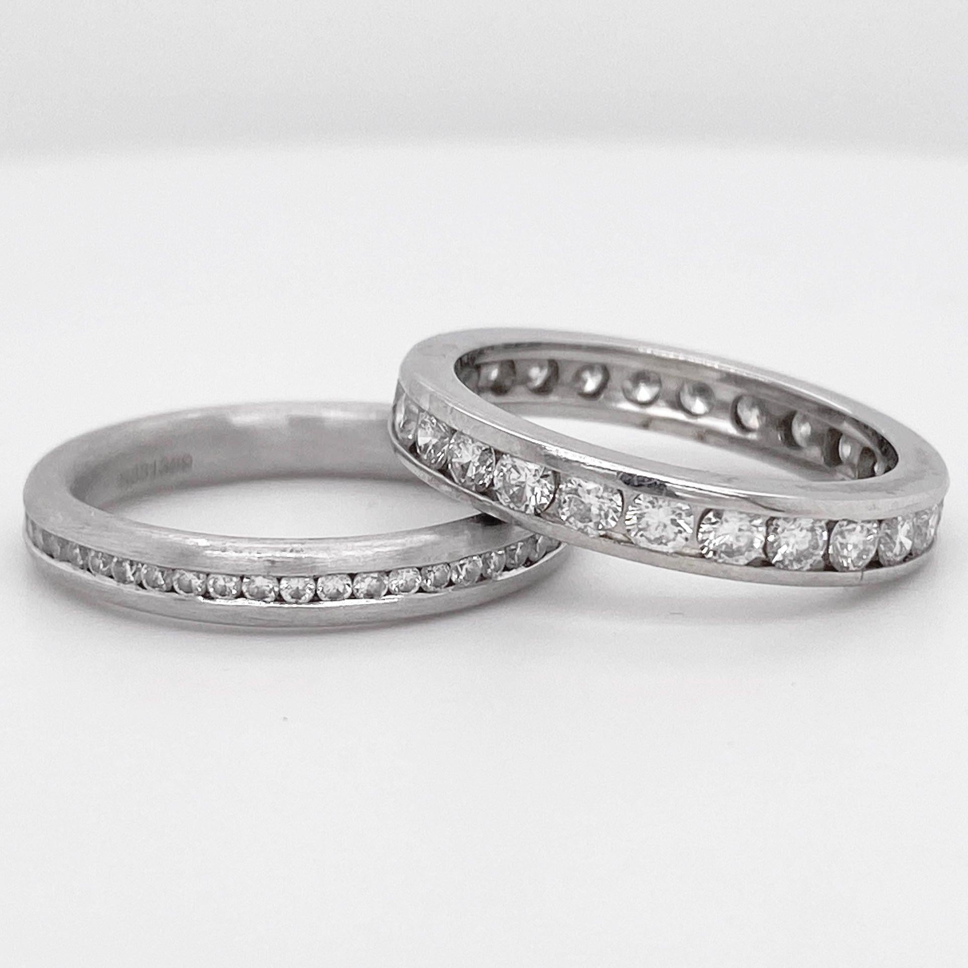 For Sale:  Channel Eternity Band Ring, White Gold, 1.50 Carat Diamond, Infinity 3