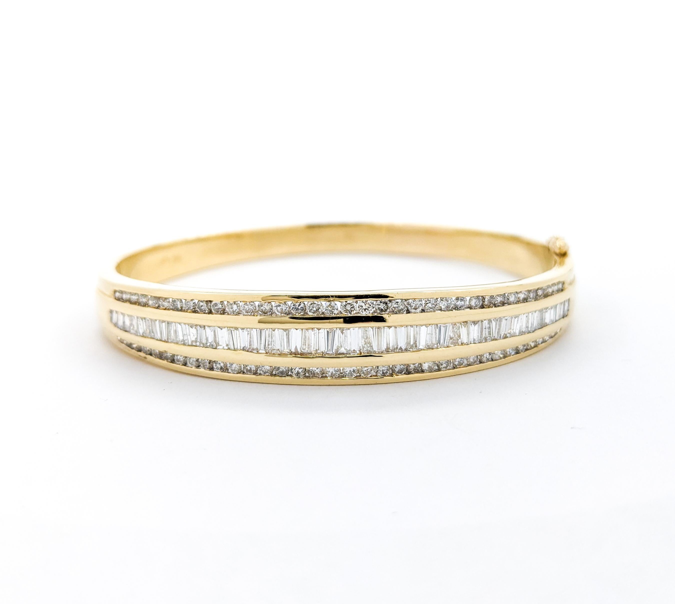 Armreif aus Gelbgold mit 3,00 Karat Diamanten in Kanalfassung 4