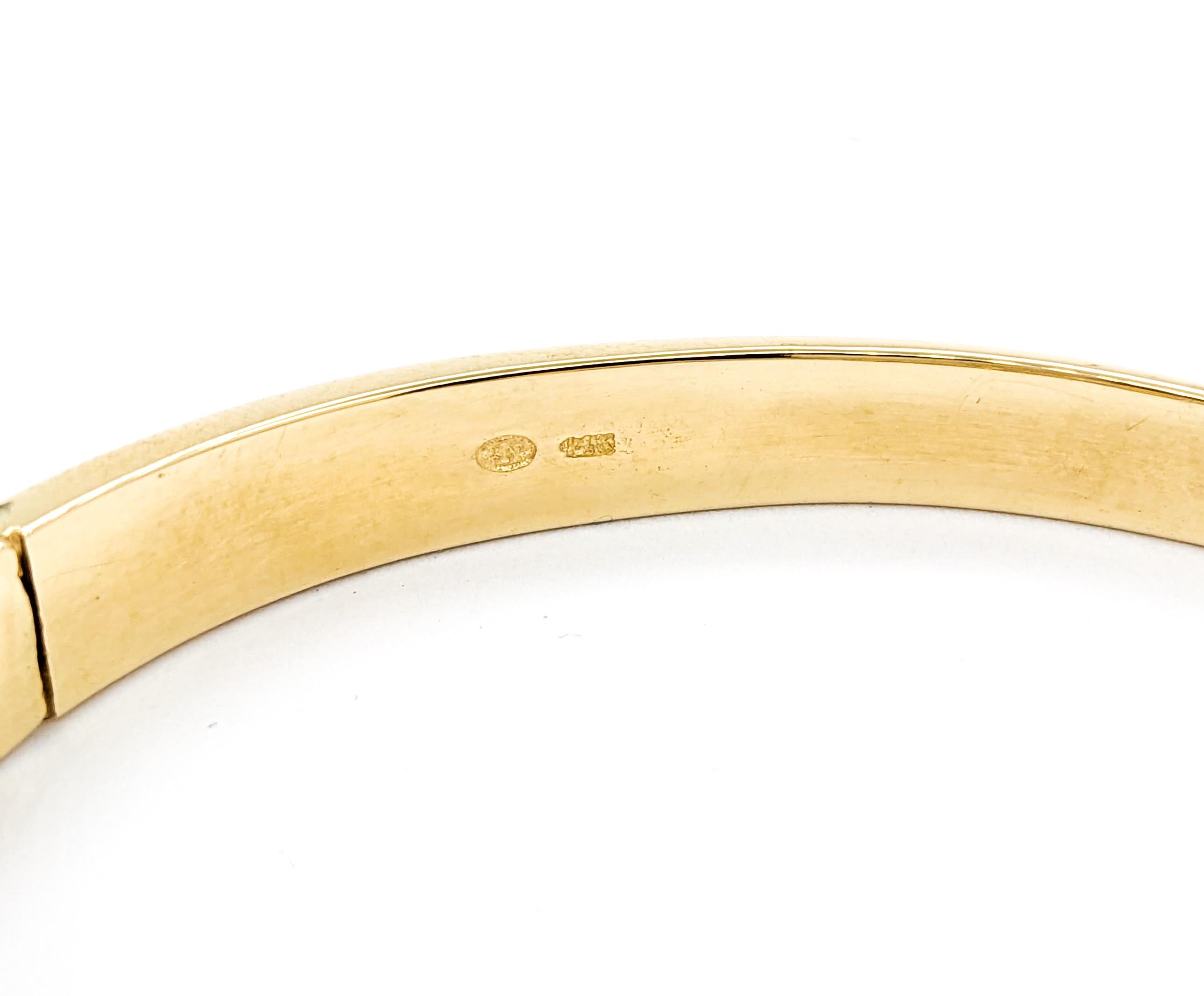 Armreif aus Gelbgold mit 3,00 Karat Diamanten in Kanalfassung im Zustand „Hervorragend“ in Bloomington, MN