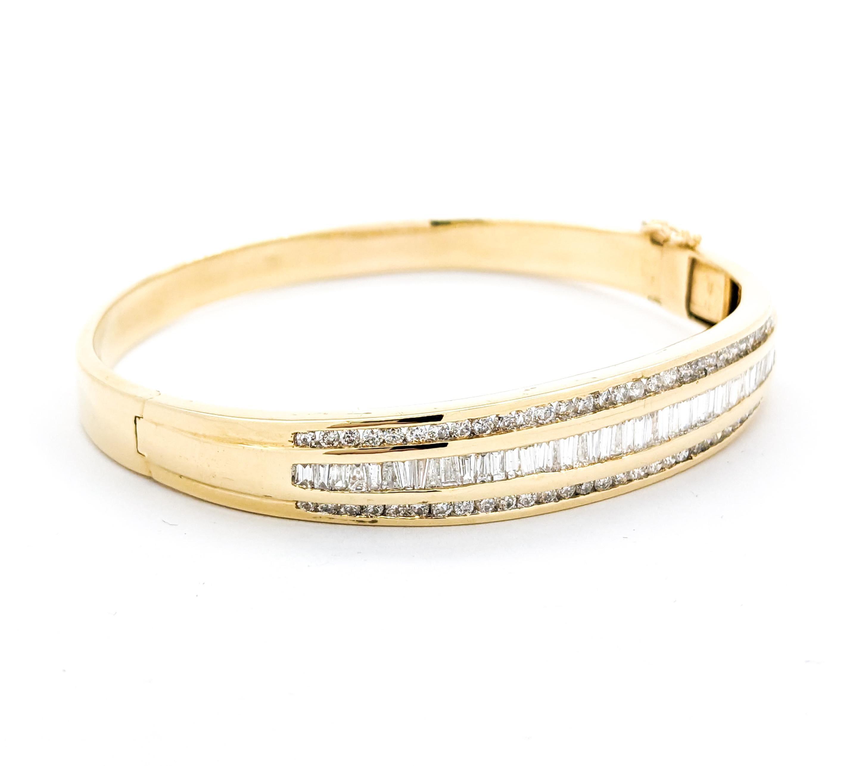 Armreif aus Gelbgold mit 3,00 Karat Diamanten in Kanalfassung 2