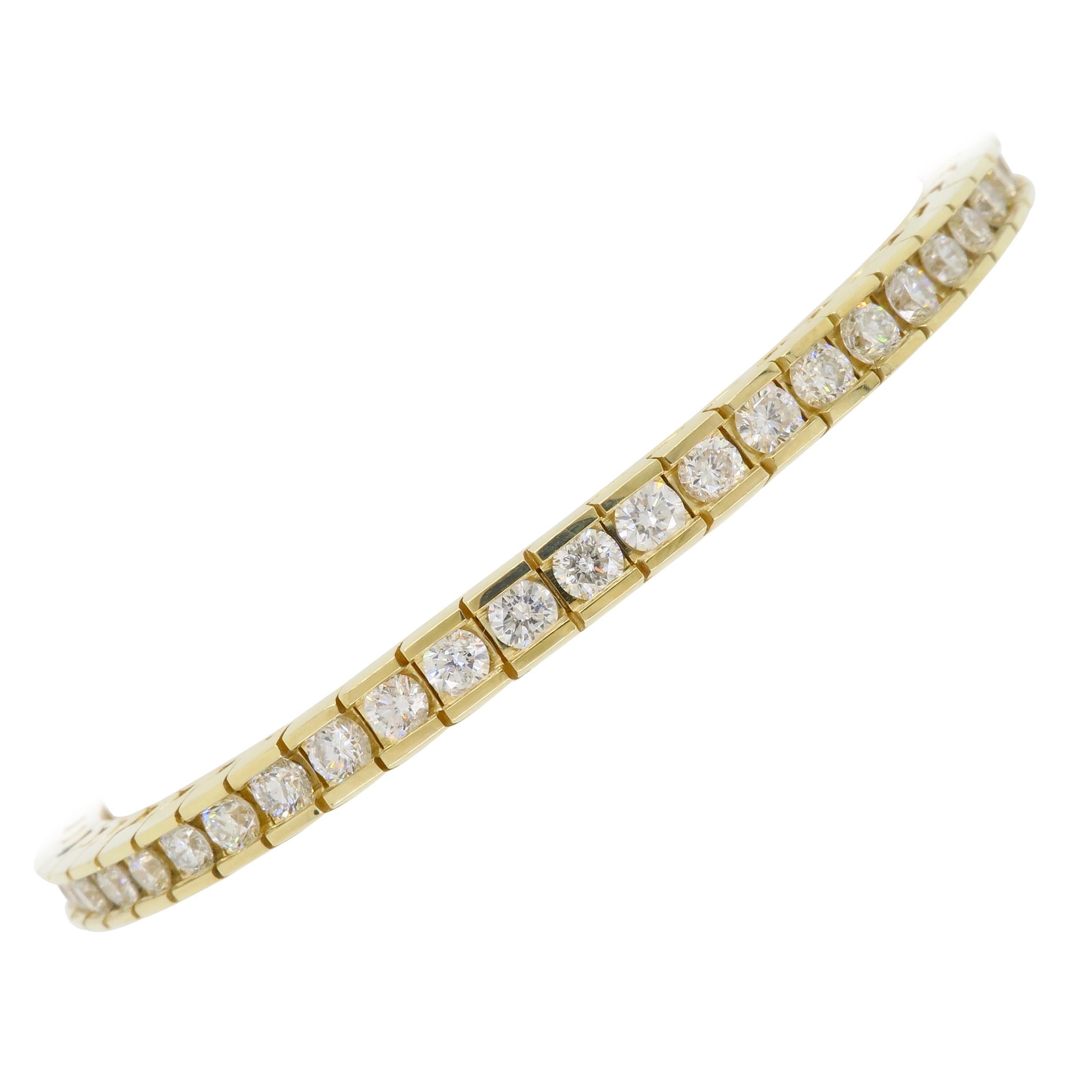 Channel Set 5.50 Carat Diamond Tennis Bracelet