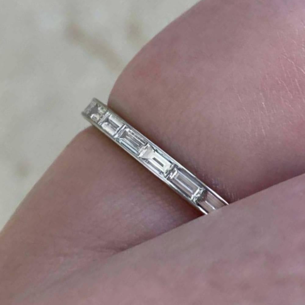 Channel Set Baguette Eternity Band (Approx. 1.00-Carats), Platinum In Excellent Condition For Sale In New York, NY