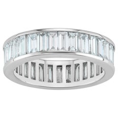 Channel Set Baguette Ring in Platinum by Selin Kent