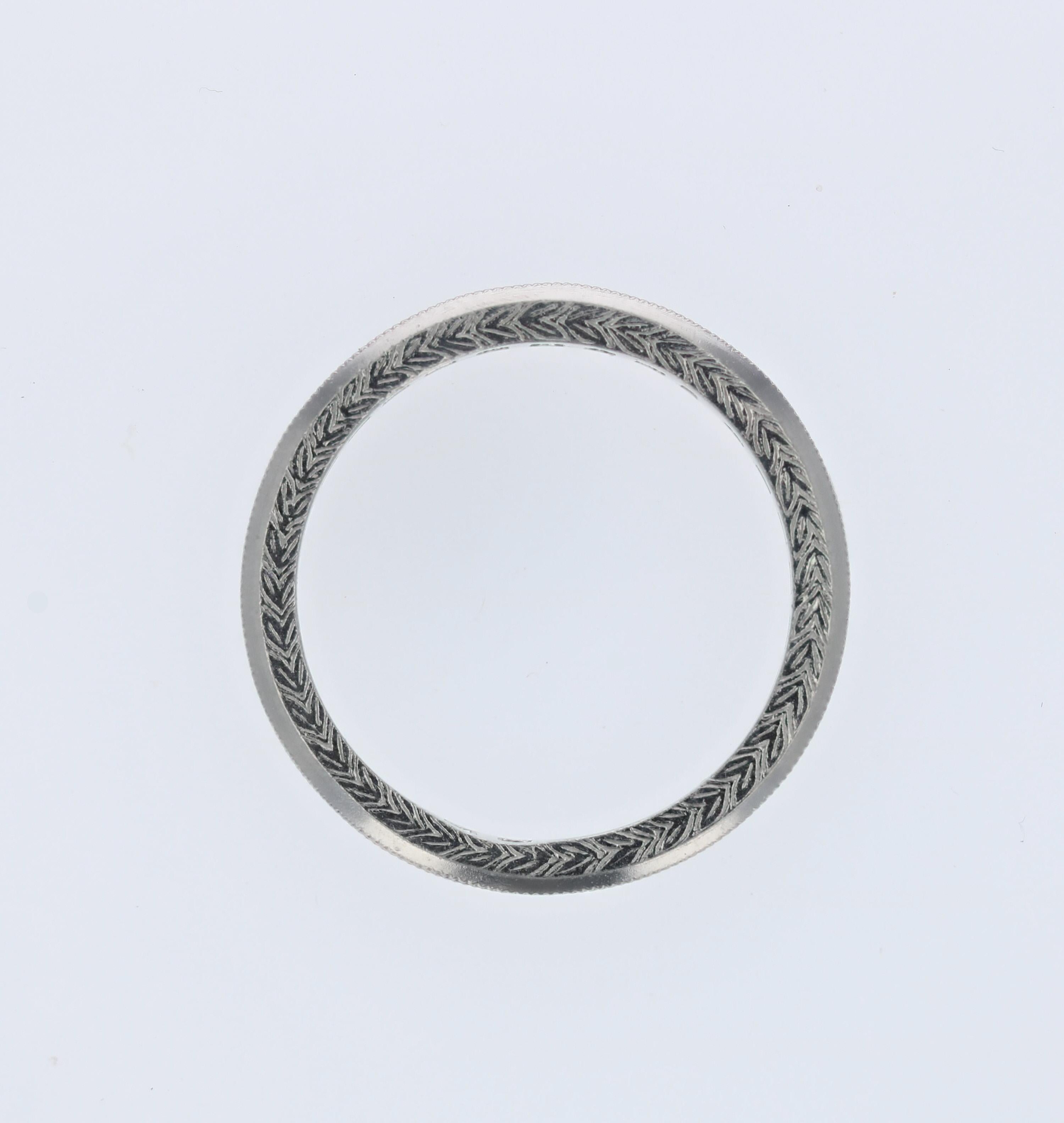 Square Cut Channel-Set Blue Sapphire Eternity Band