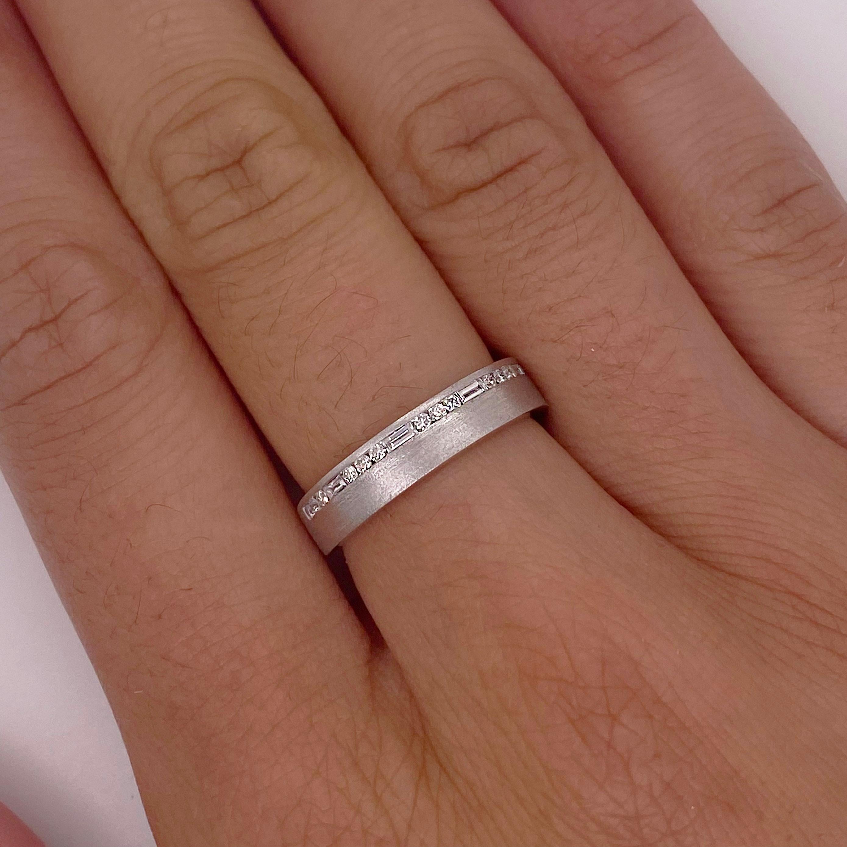 For Sale:  Channel Set Diamond Band, .23ct Diamond Band, 14K White Gold with Satin Finish 4