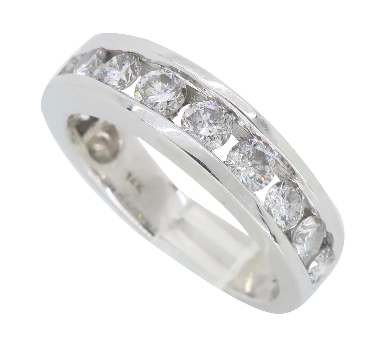 Women's or Men's Channel Set Diamond Band Ring