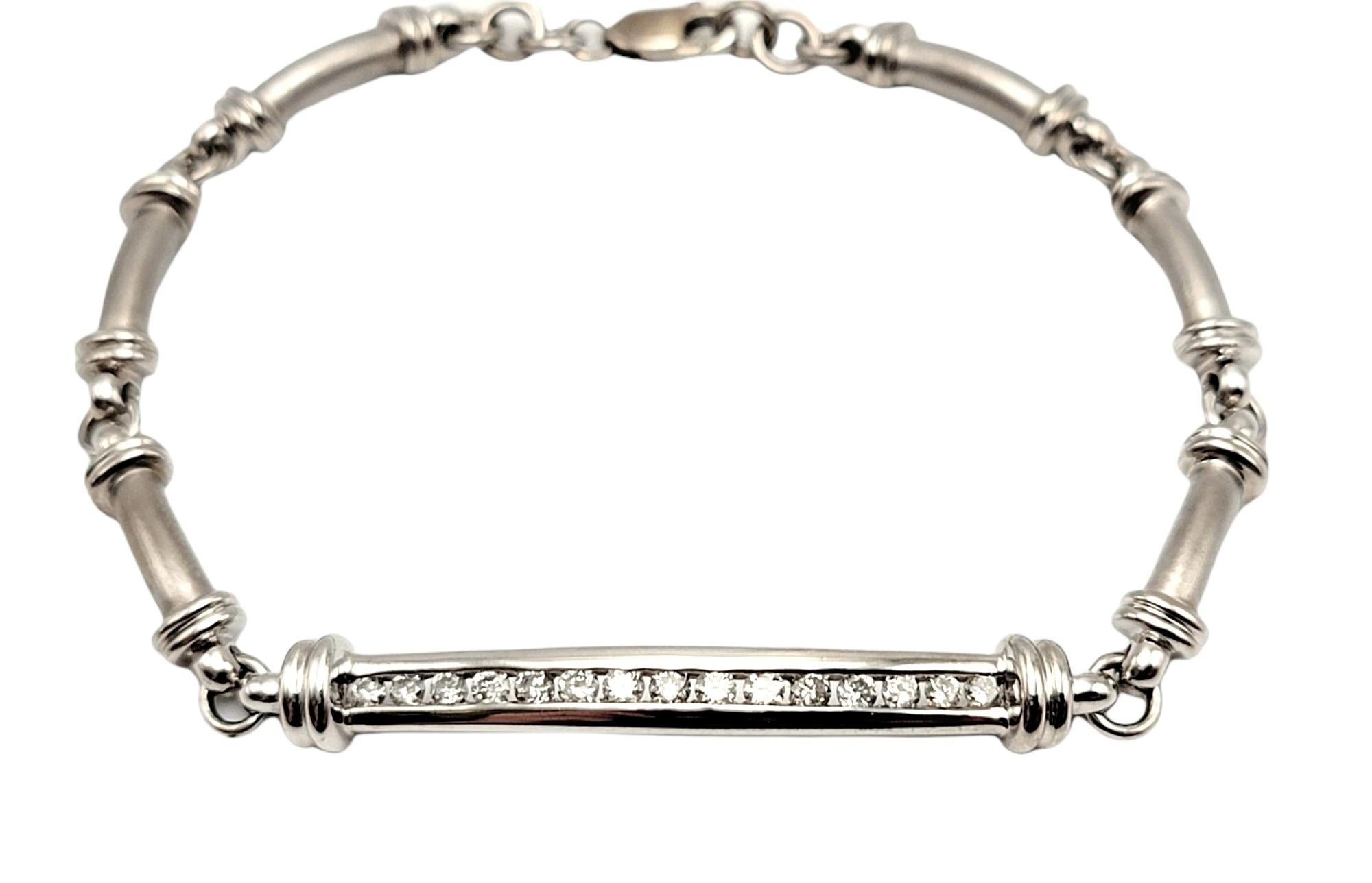 channel set diamond bracelet