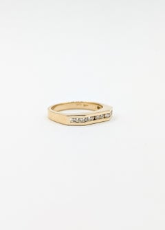 Channel-Set Diamond Bridal Ring in 14k Yellow Gold