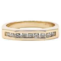 Channel-Set Diamond Bridal Ring in 14k Yellow Gold