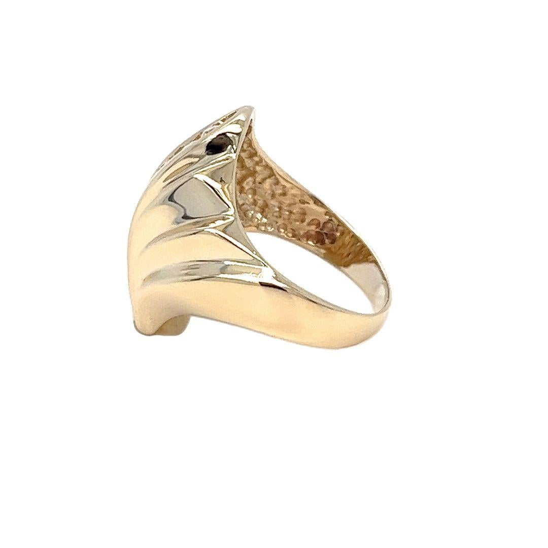 Bague dînatoire en or jaune avec diamants en serti Channel et Design/One Pour femmes en vente
