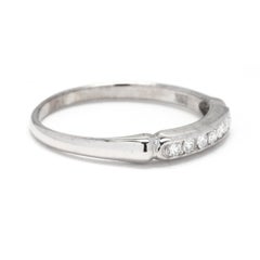 Channel Set Diamond Wedding Band, 14KT White Gold, Ring