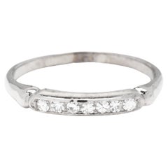 Hochzeitsring mit Diamanten in Kanalfassung, 14KT Weißgold, Ring