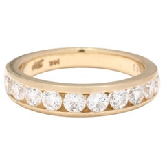 Channel Set Diamond Wedding Band, 14KT Yellow Gold, Ring