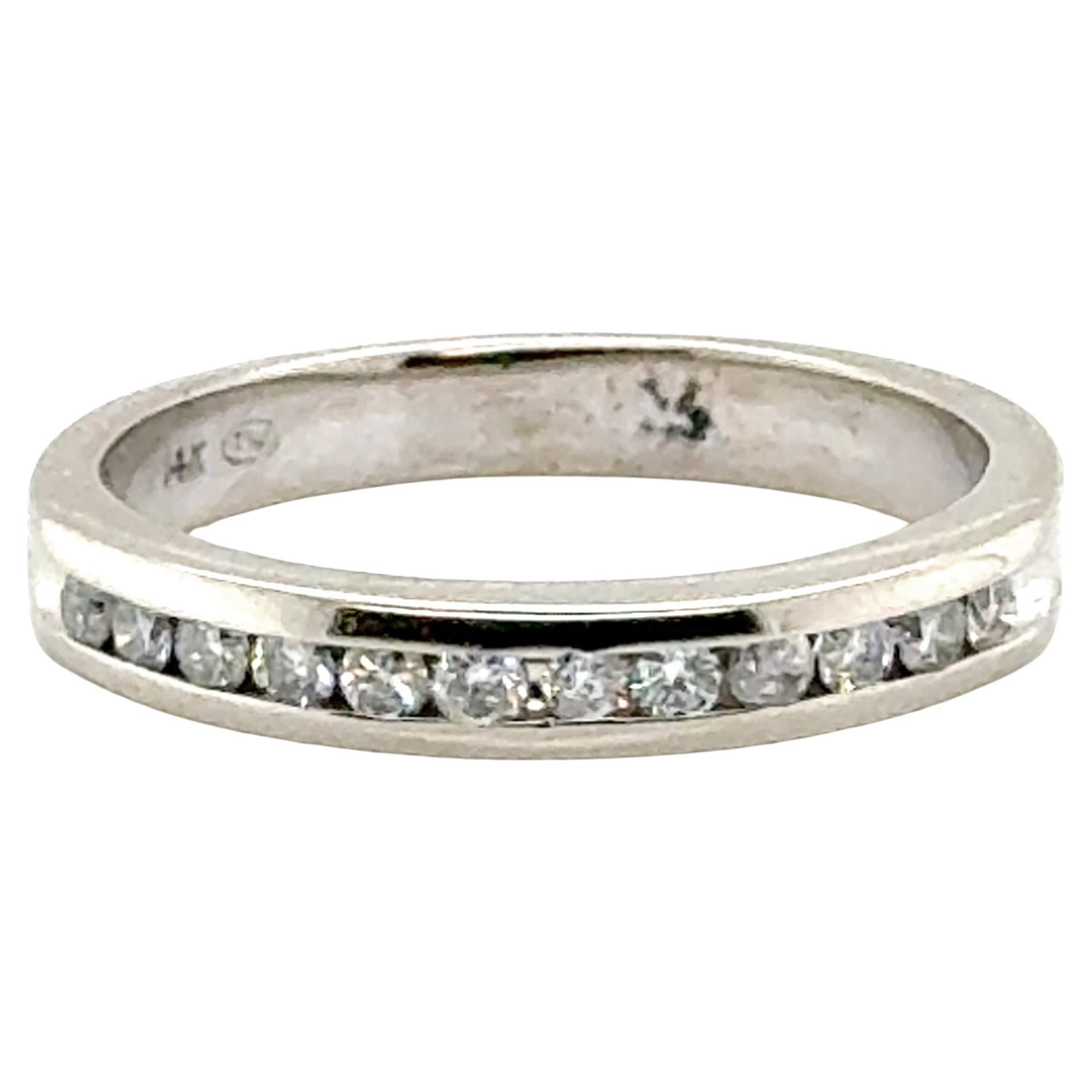 Channel Channel Set Diamond Wedding Band .25ct Mined 14K Anniversary Ring Die Struck 3mm
