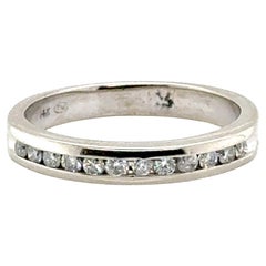 Channel Set Diamond Wedding Band .25ct Mined 14K Anniversary Ring Die Struck 3mm