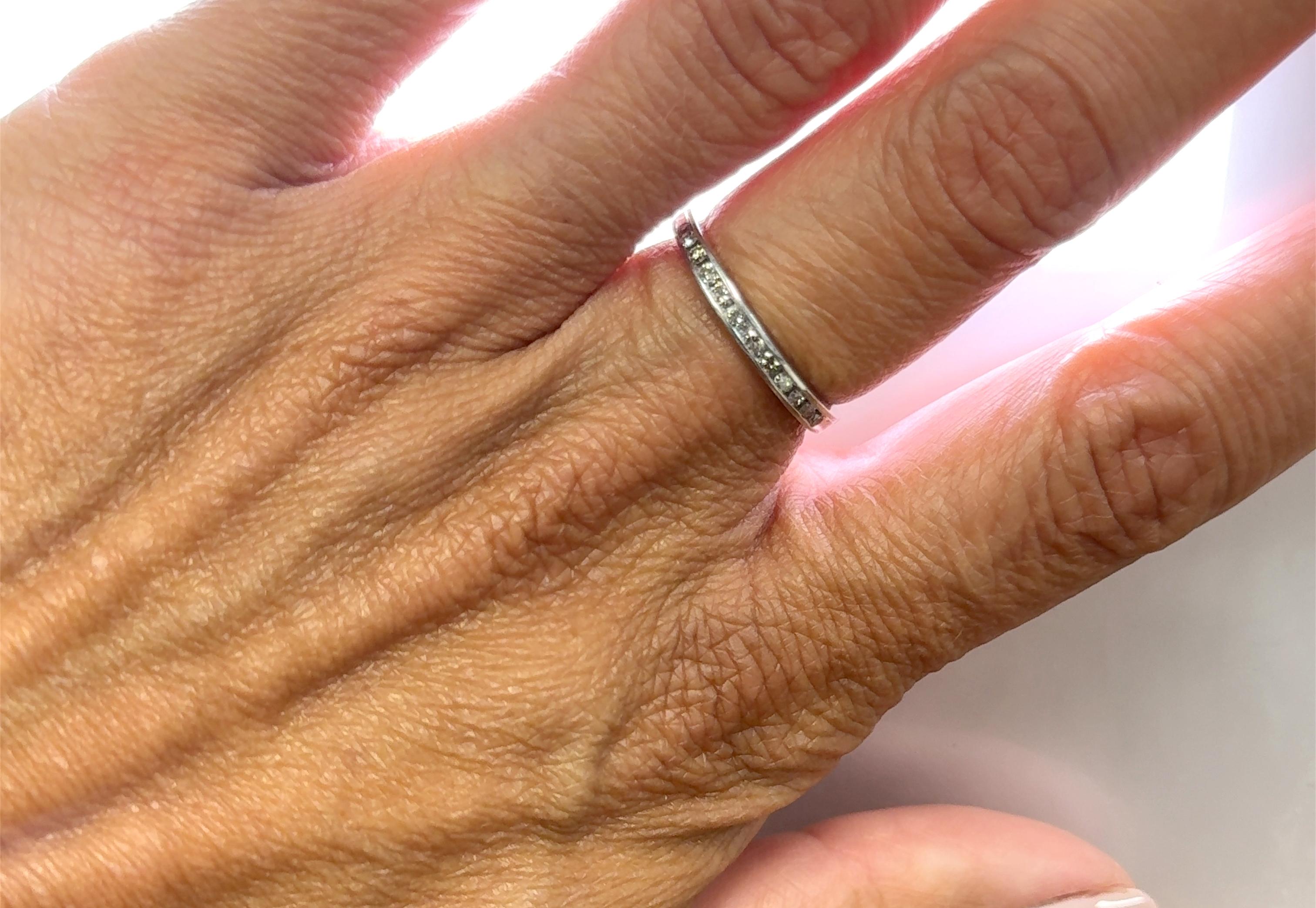 Channel Set Diamond Wedding Band .25ct Mined Round Brilliant Platinum Anniversar 1