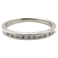 Alianza de boda de diamantes en canal .25ct Mined Round Brilliant Platino Aniversar