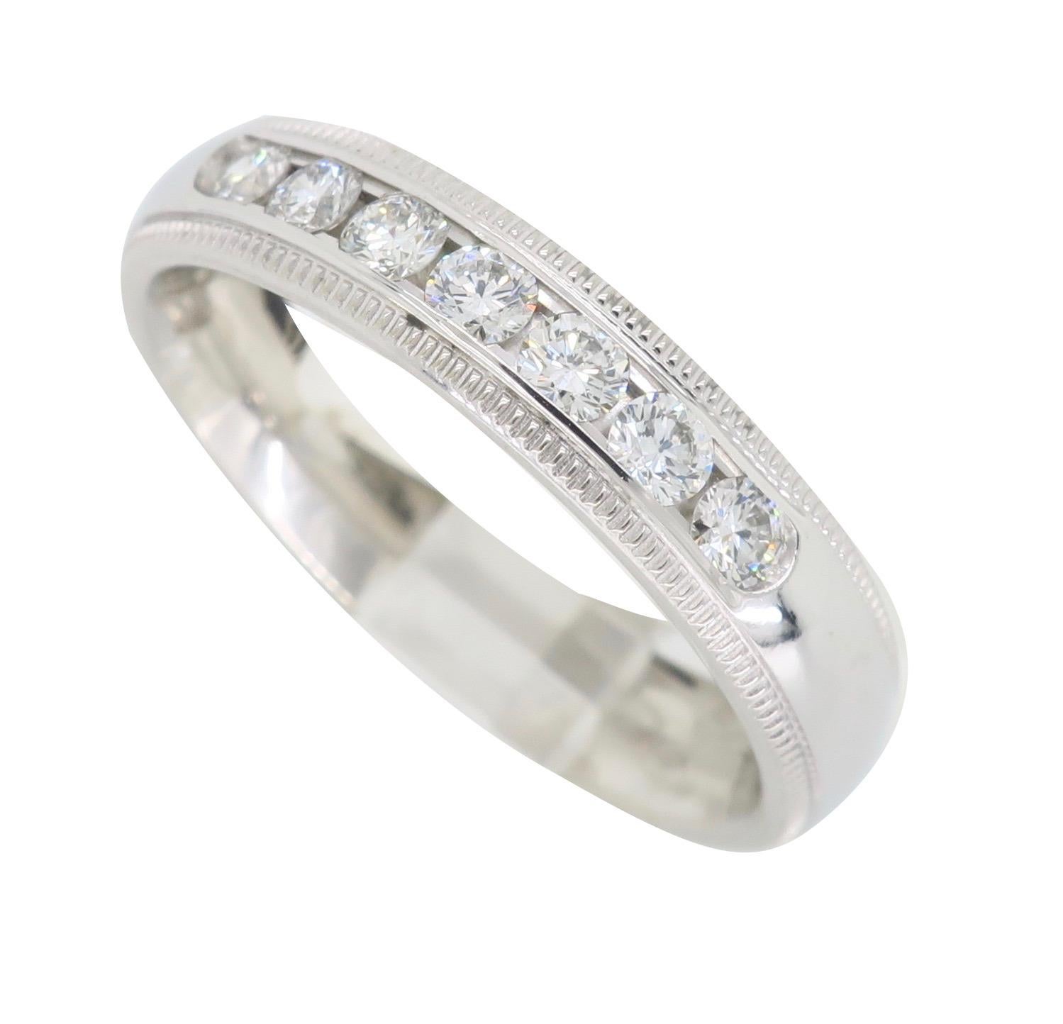 Channel Set Diamond Wedding Band 1