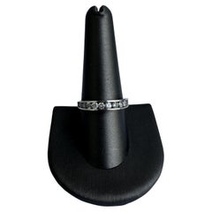 Channel Set Natural Diamond Ring in 10kt White Gold - 1ctw, Size 9, New