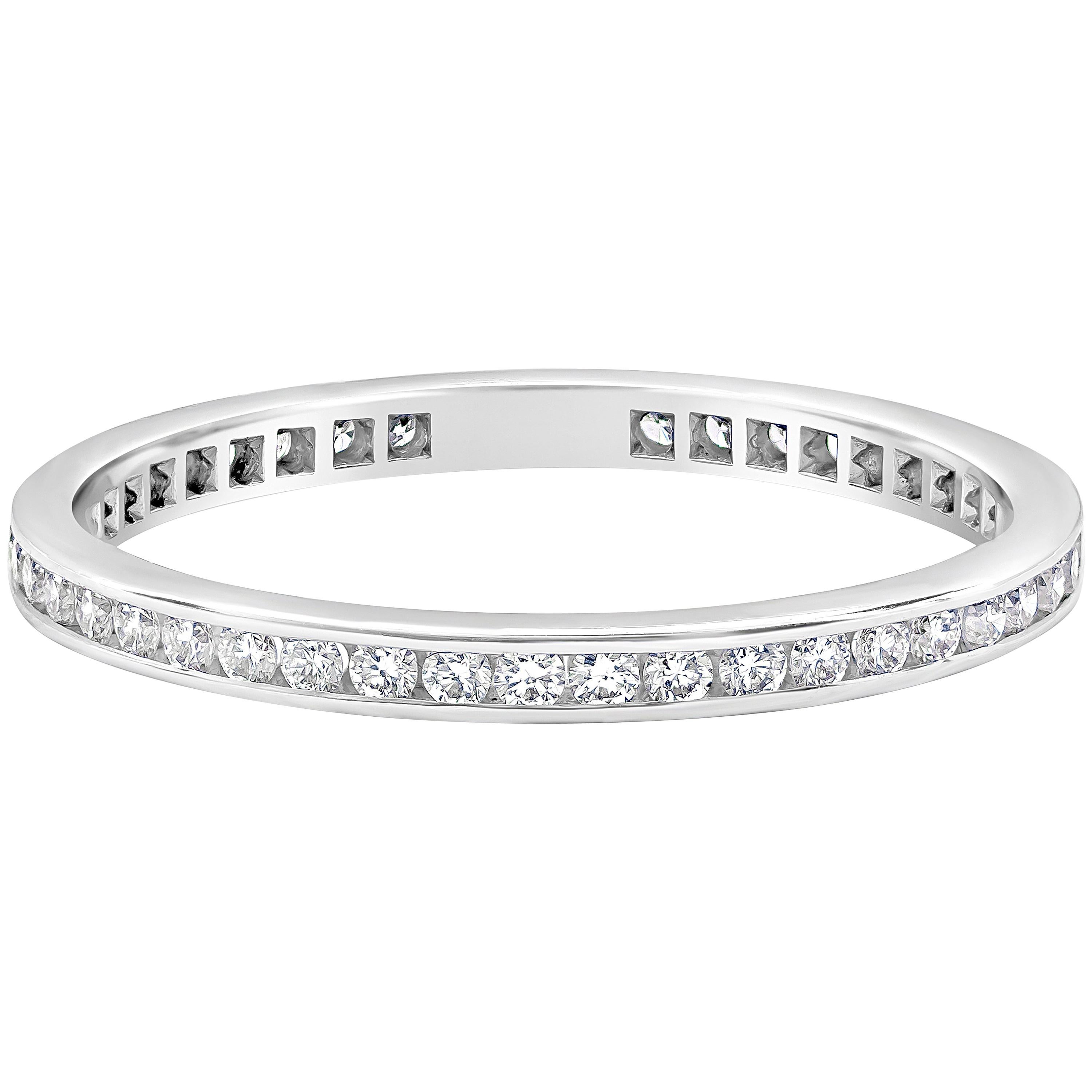 Roman Malakov Channel Set of Round Diamond Eternity Wedding Band