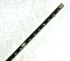 Channel Set Onyx and Diamond Art Deco Bar Pin