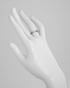 Channel-Set Sapphire and Diamond Eternity Band